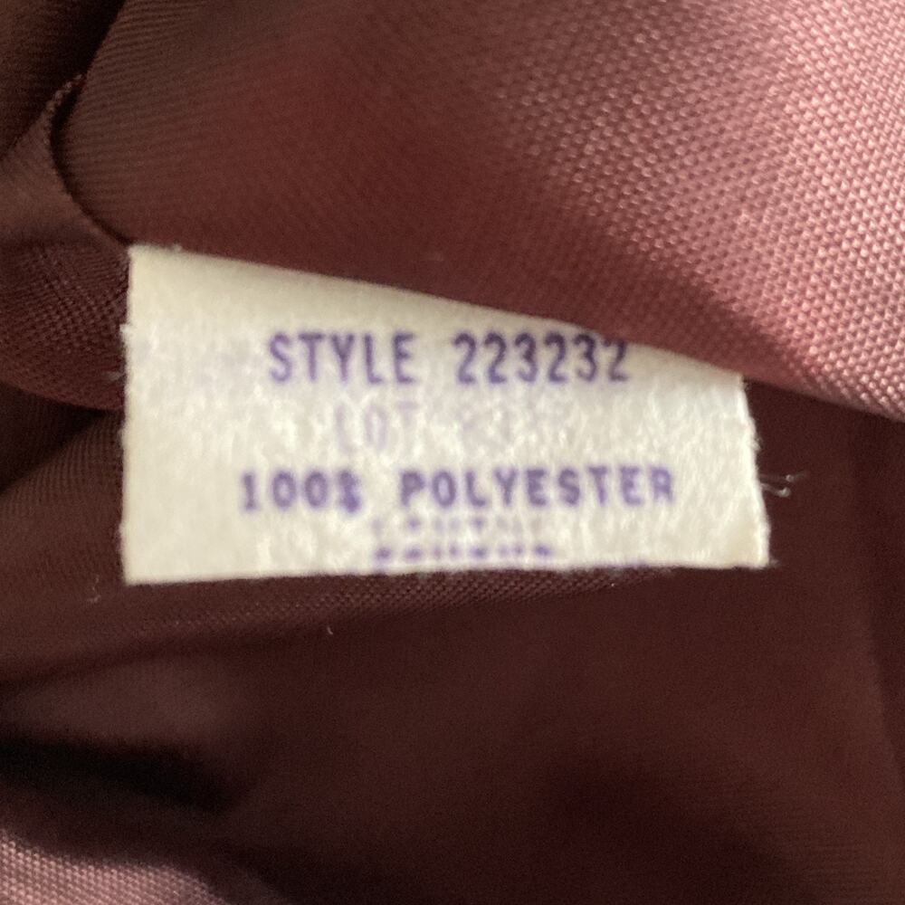Victor Costa Nahdree Gown Vintage Formal Evening Dress Chocolate Size 12 - Picture 7 of 8